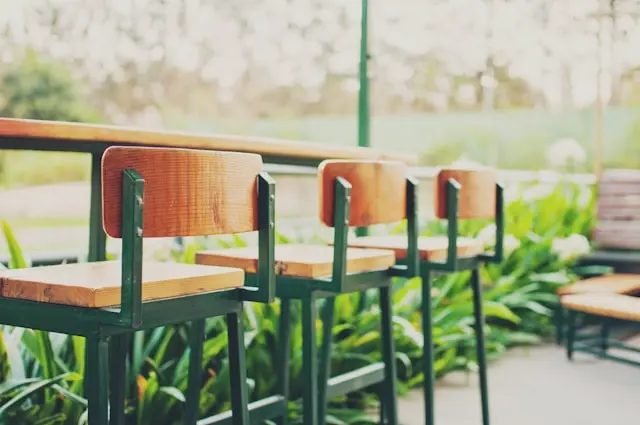 An Outdoor Setting with Bar Stools you can find on Gecko” style=