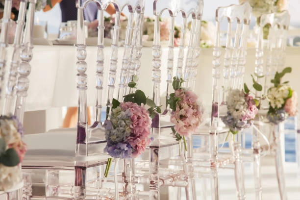 Clear Wedding Chair with Flowers you can find on Gecko